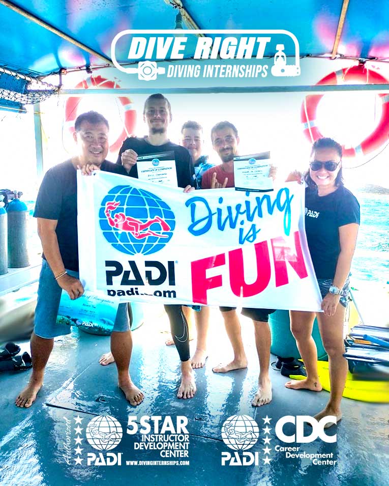 Dive Right Diving Internships in Pattaya Thailand